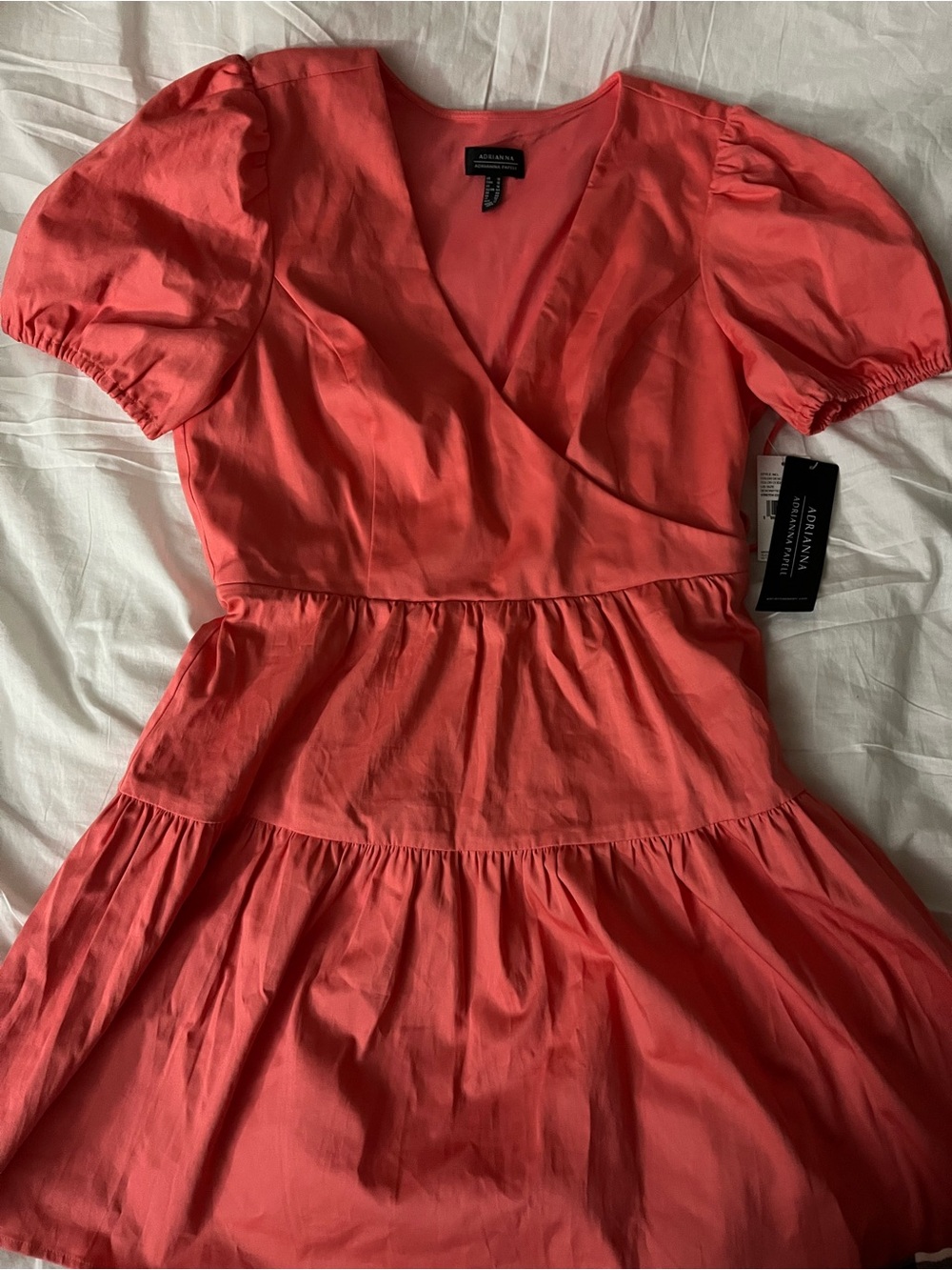 NWT Adrianna Papell stretch cotton short dress